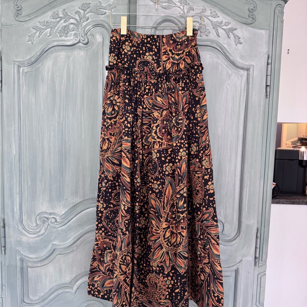 Mara Hoffman Floral Print Maxi Skirt - Orange and Brown - Picture 4 of 10